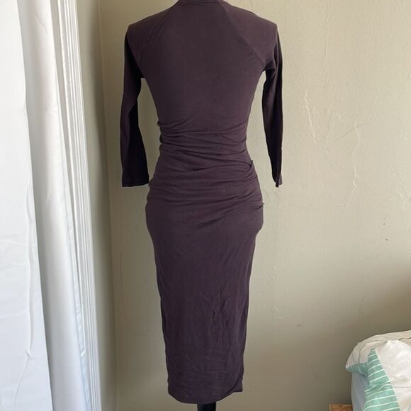 James Perse Brown Long Sleeve BodyCon Pencil Dress - Size 1 (XS/S) - Picture 5 of 10